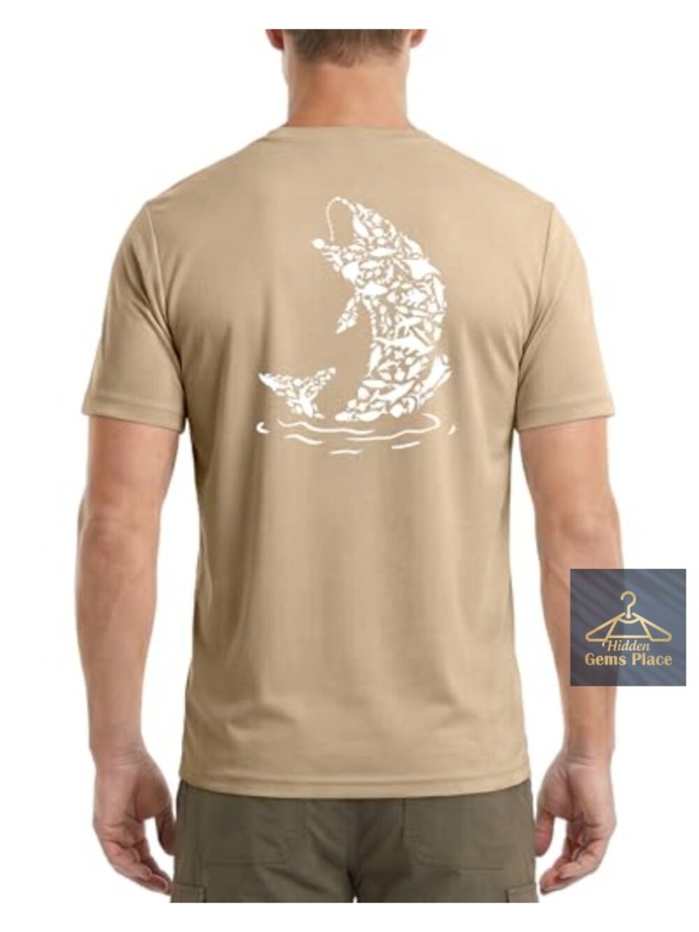 Men's UPF 50+ Fishing T-Shirt Quick Dry Short Sleeve Rash Guard
